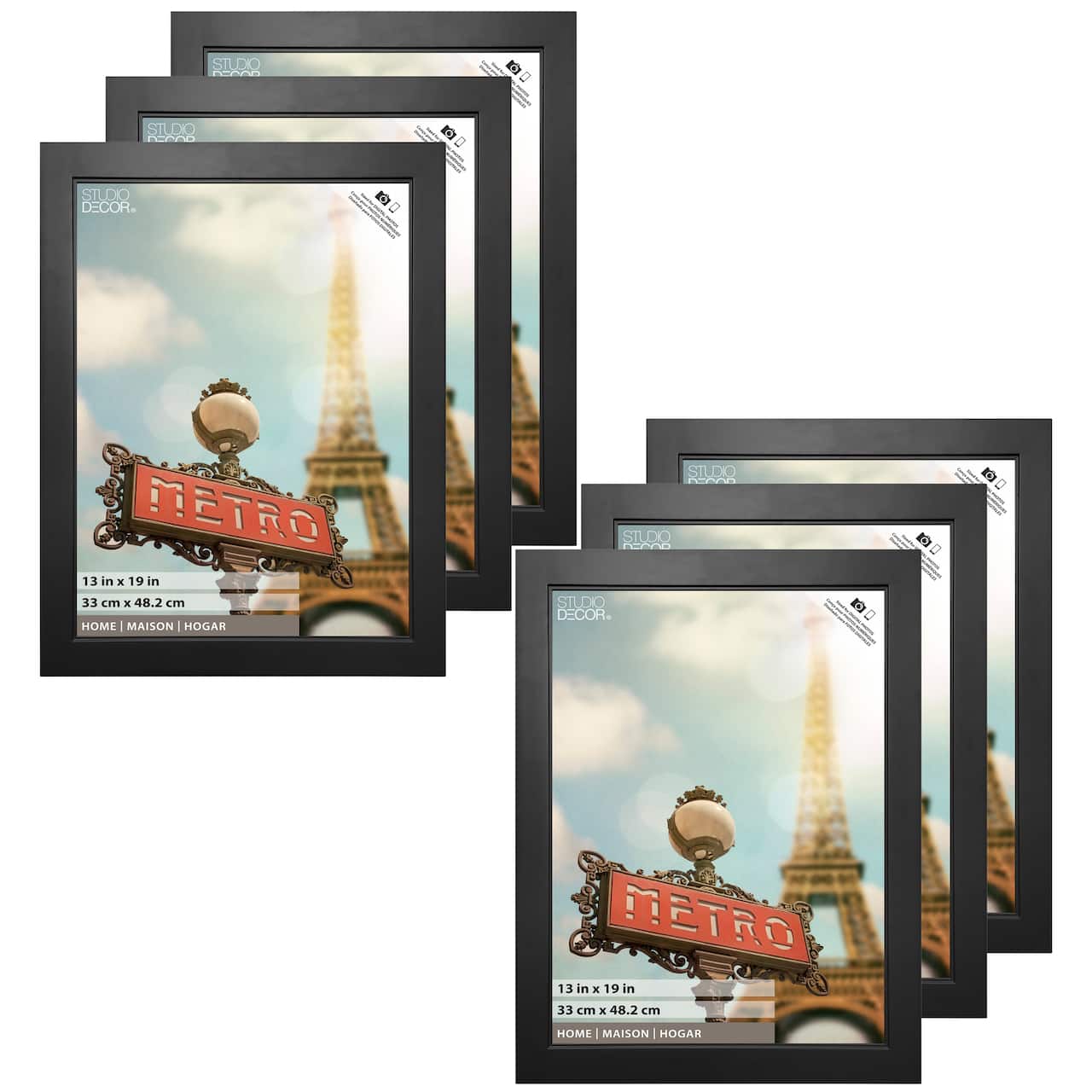 6 Pack: Home Studio Black Frame by Studio Décor®